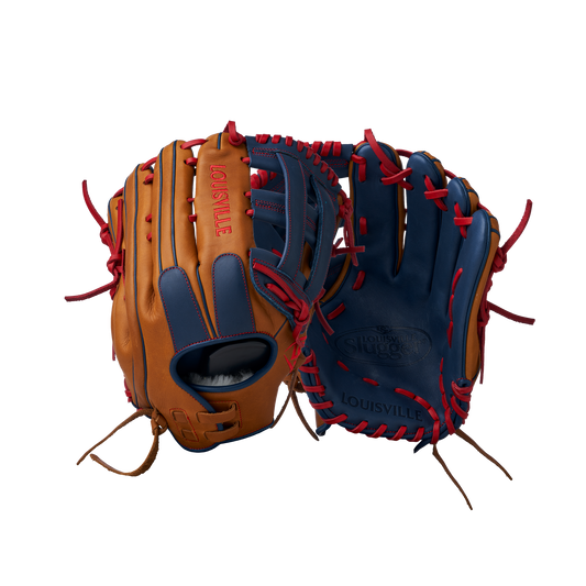 2025 Super Z Slowpitch Fielding Glove - Tan-Navy (8919447568623)