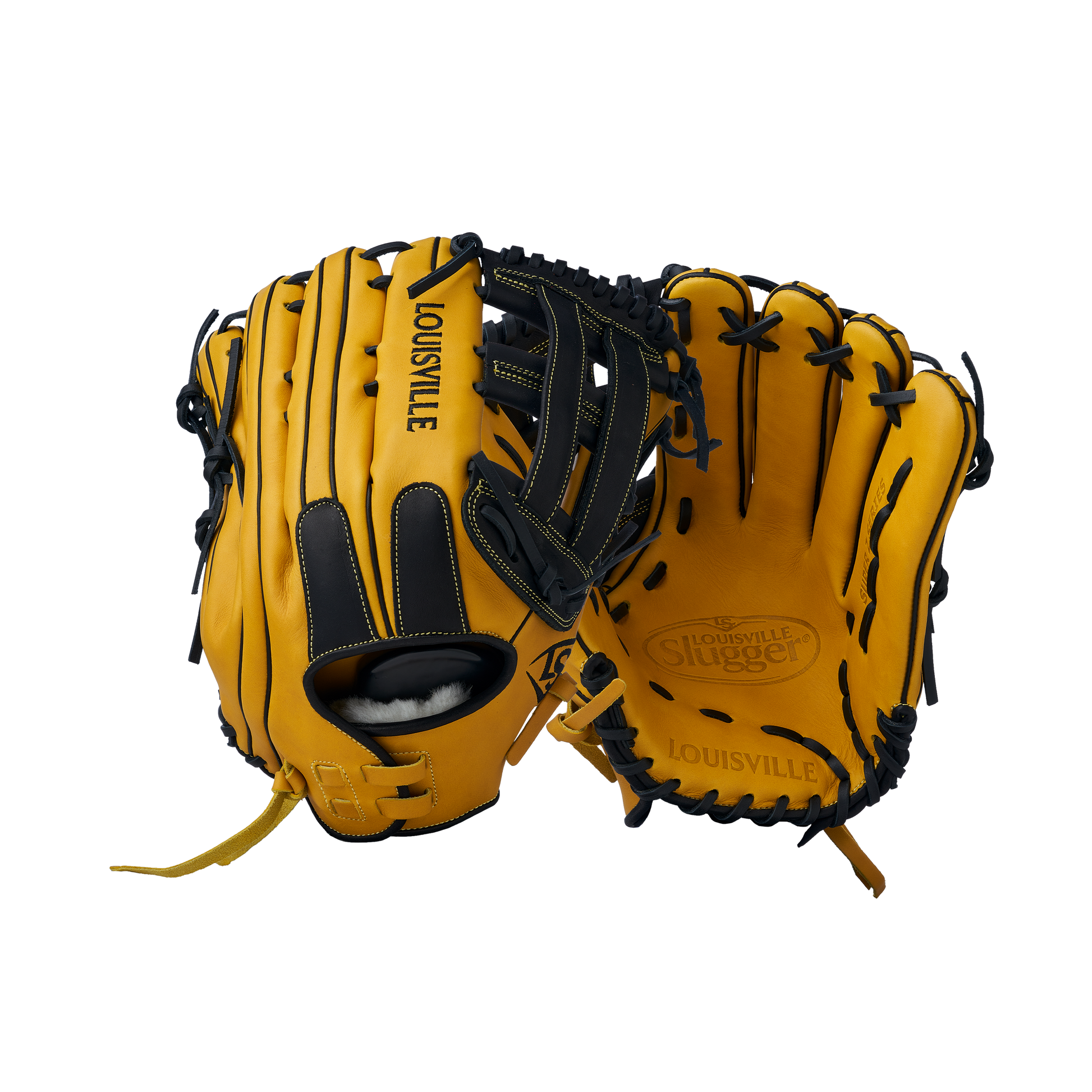 2025 Super Z Slowpitch Fielding Glove - Yellow-Black (8919443701999)