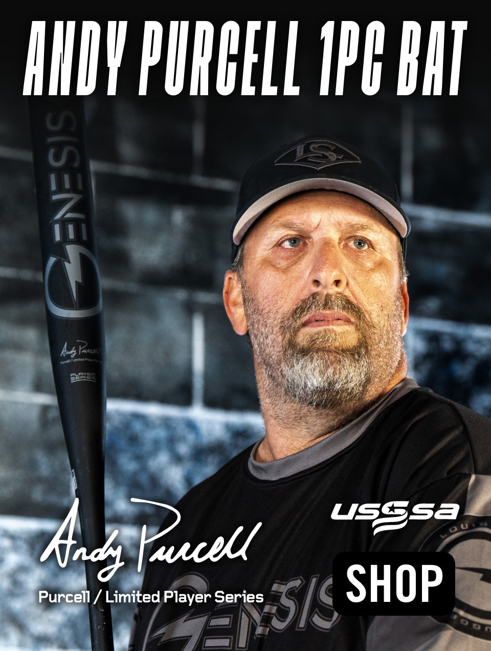 Batte Louisville Slugger Andy Purcell – USSSA – 25 Oz / 34″ – Charge D'extrémité