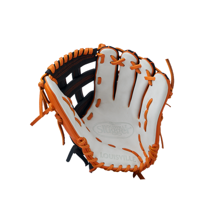 2025 Super Z Slowpitch Fielding Glove - Black-Orange (8919444881647)