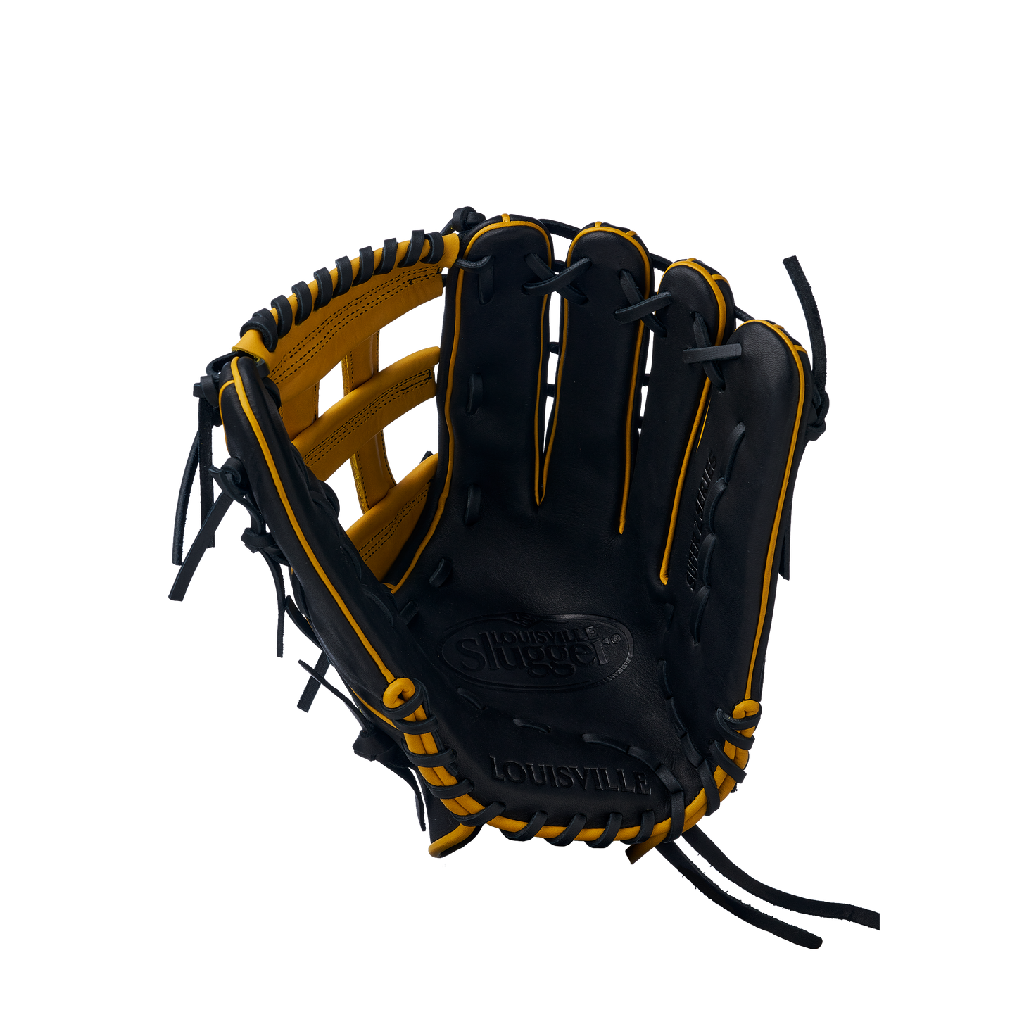 2025 Super Z Slowpitch Fielding Glove - Black-Yellow (8919446782191)