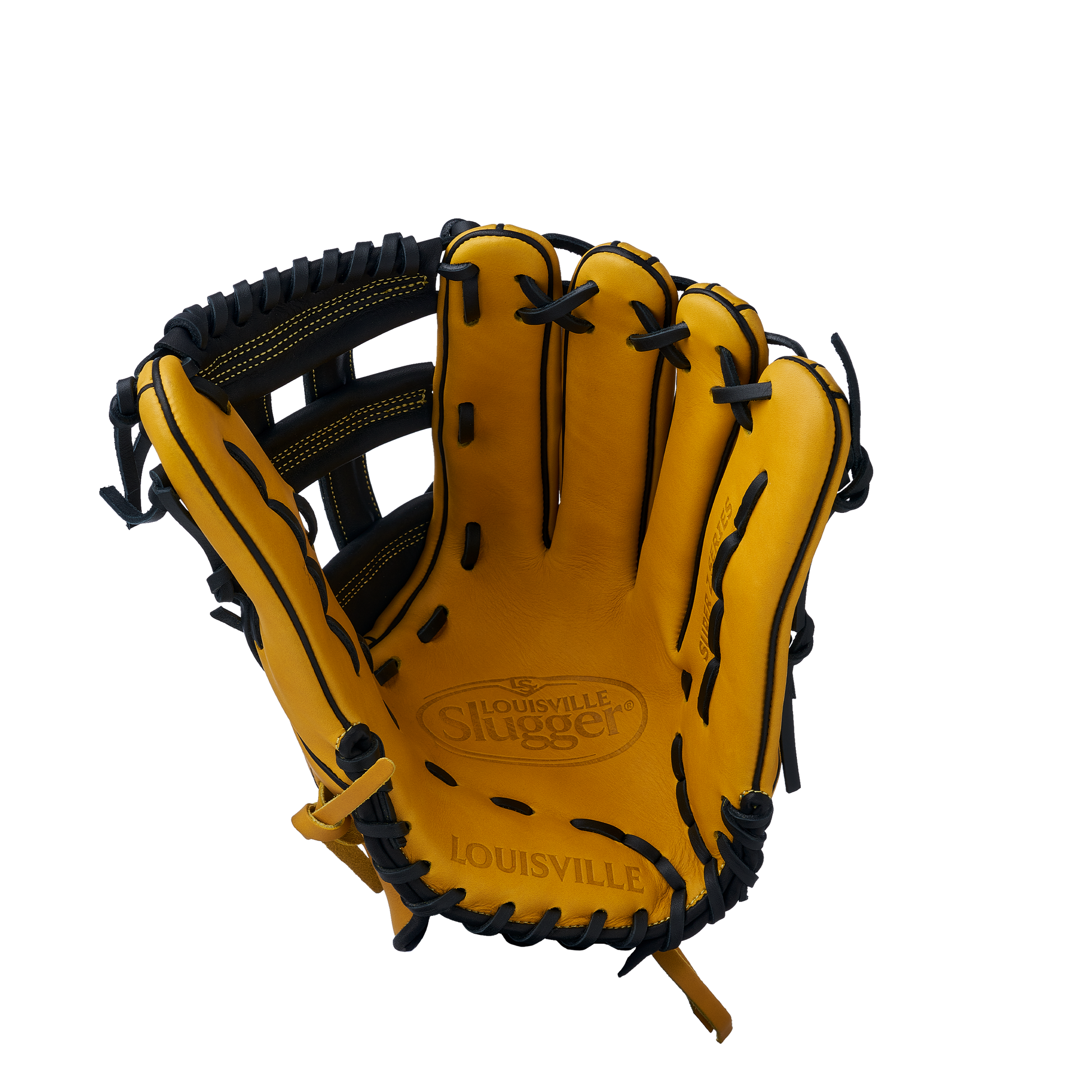 2025 Super Z Slowpitch Fielding Glove - Yellow-Black (8919443701999)