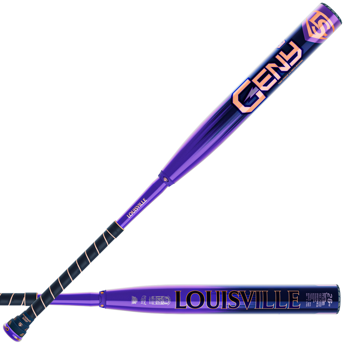 Louisville Slugger 2026 Genesis (Royal Geny Collection) 14 Inch 2PC Balanced USSSA Bat