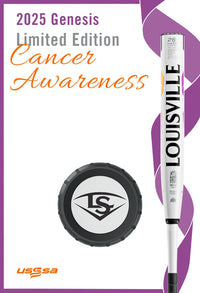 Louisville Slugger 2025 Genesis Limited Edition Cancer Awareness 2PC Maxload USSSA Bat