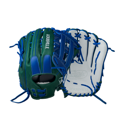 2025 Super Z Slowpitch Fielding Glove - Green-Royal (8919445930223)
