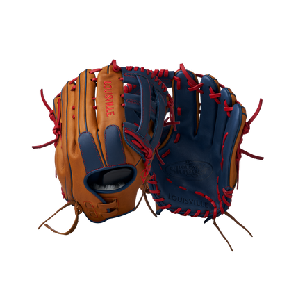 2025 Super Z Slowpitch Fielding Glove - Tan-Navy (8919447568623)