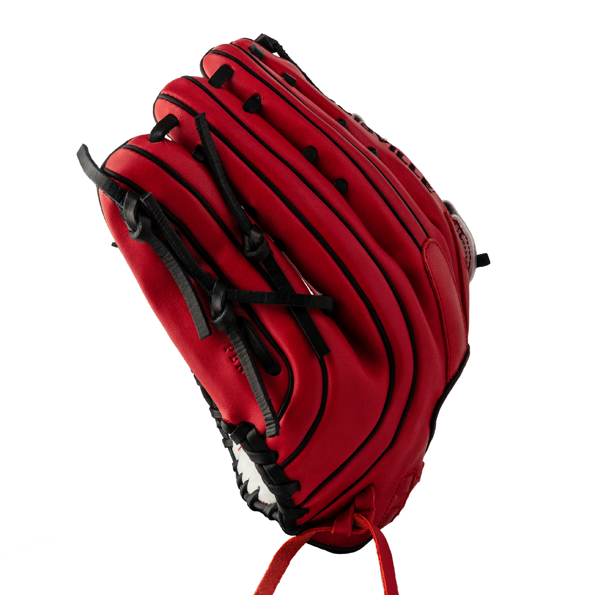 Super Z Slowpitch Fielding Glove 24 - White - Red (8255257706735)